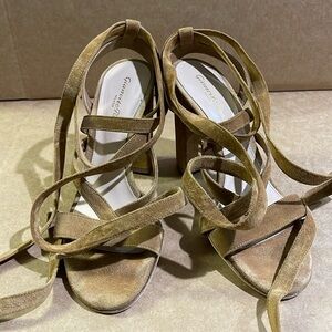 Gianvito Rossi suede wrap sandals